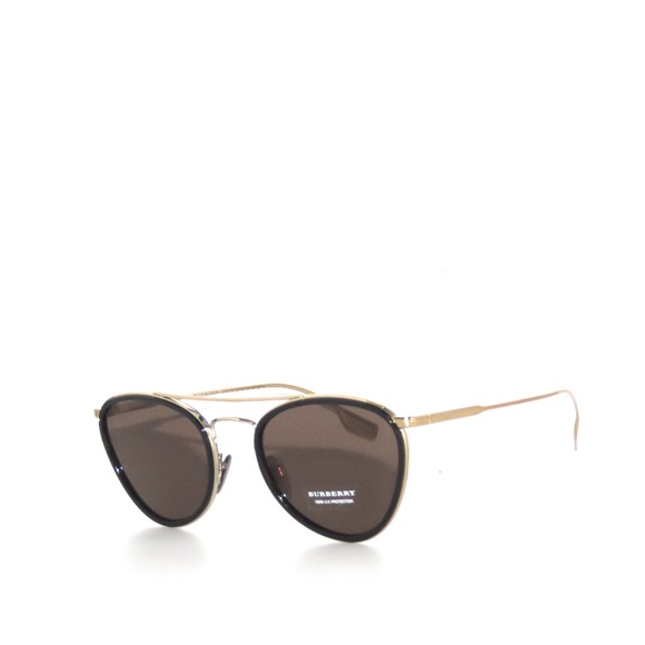 Burberry 3104 1145/3 51 Gold Blk Brown Sunglasses - Picture 1 of 7